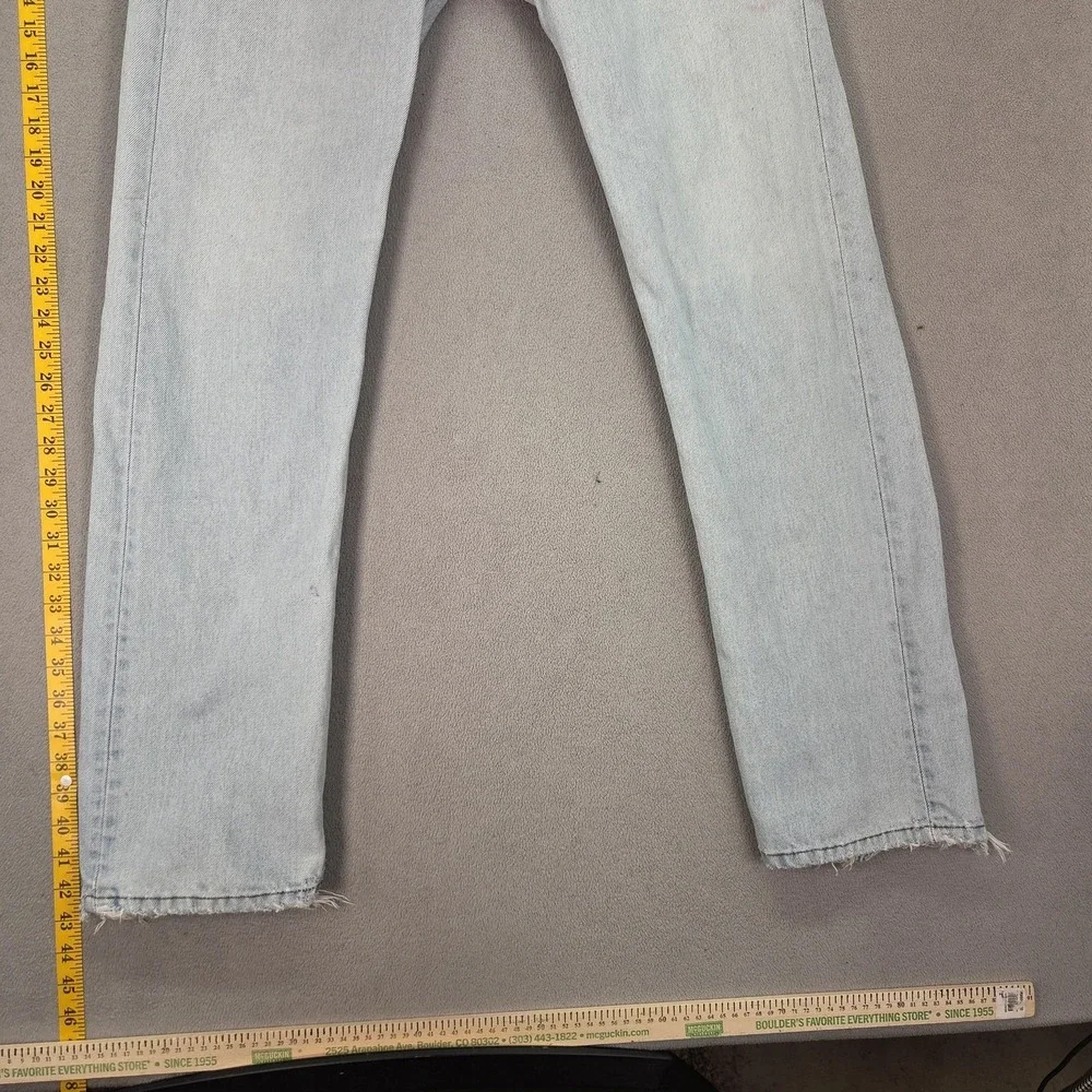 Vintage Levis 501 Jeans Mens‎ Light Wash Button Fly USA Stains 90s Fits 28x31